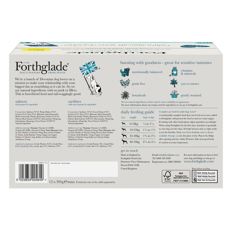 Forthglade Complete Meal Grain-Free Adult Dog - Fish Case || Forthglade || view 3