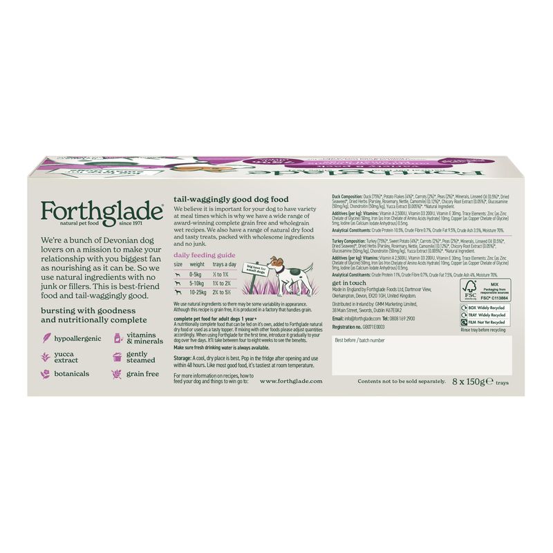 Forthglade Complete Meal Grain-Free Adult Small Dog - Duck & Turkey || Forthglade || view 3