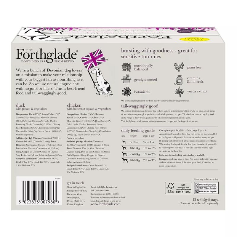Forthglade Complete Meal Grain-Free Adult Dog - Duck & Chicken || Forthglade || view 3