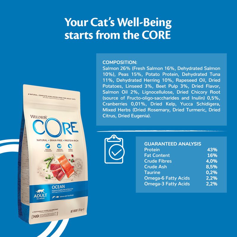 Wellness Core Adult Ocean Dry Cat Food || Wellness Core || view 4