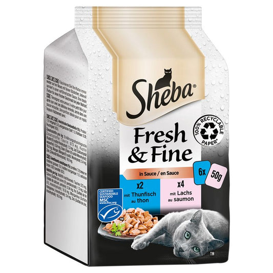Sheba Fresh & Fine in Gravy Mini Pouches 6 x 50g || Sheba || view 1