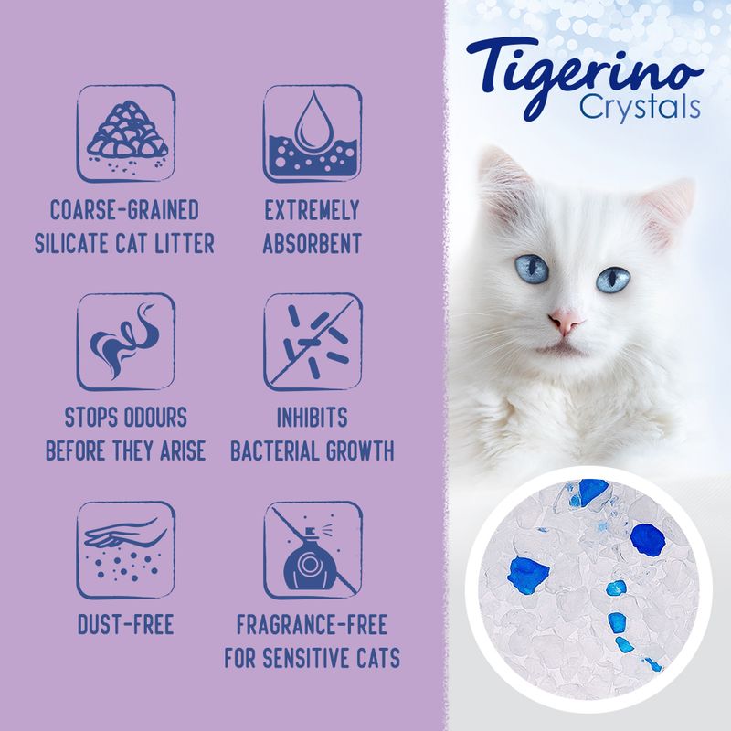 ​​​​​​​Tigerino Crystals Cat Litter XL-Grain – Sensitive (Unscented) || Tigerino || view 2