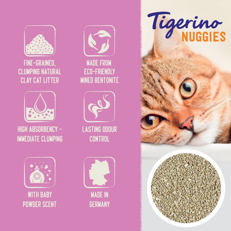 Tigerino Nuggies Cat Litter – Baby Powder Scent || Tigerino || view 2