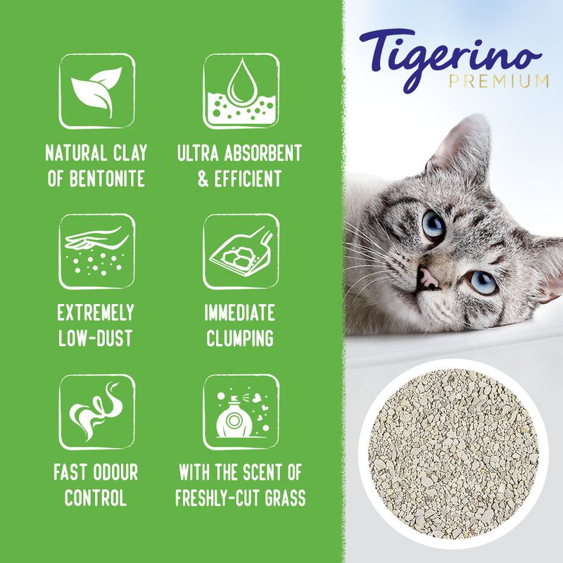 Tigerino Premium Cat Litter – Fresh Cut Grass Scent || Tigerino || view 2