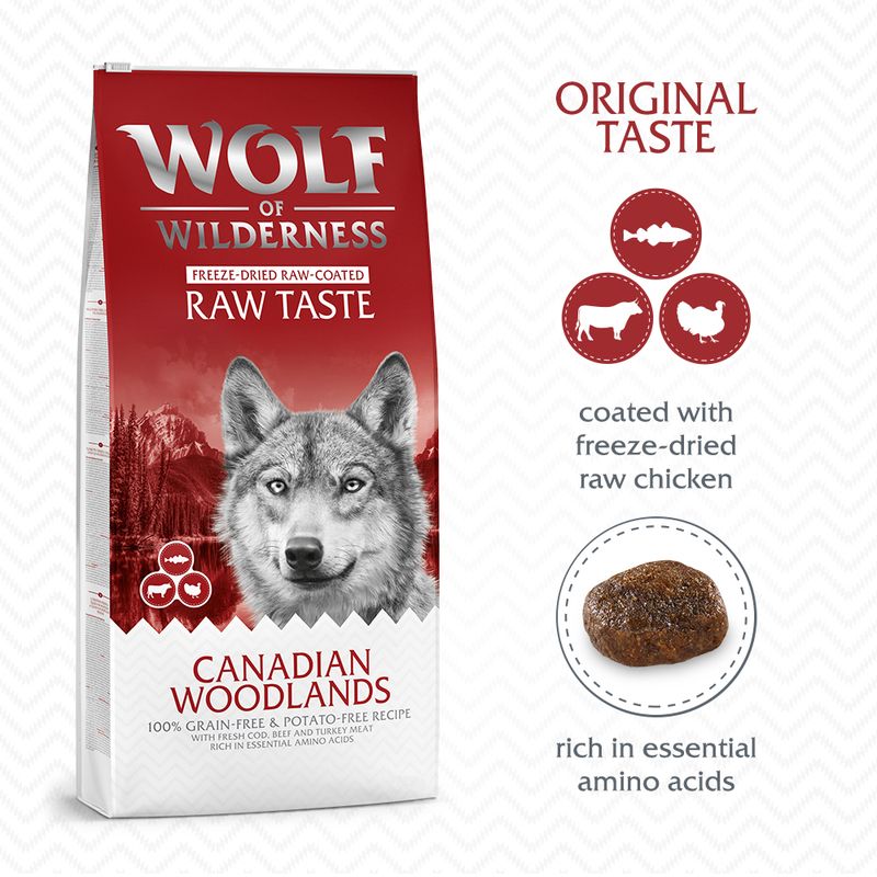 Wolf of Wilderness "Canadian Woodlands" with Beef, Cod & Turkey - Grain Free || Wolf of Wilderness || view 1