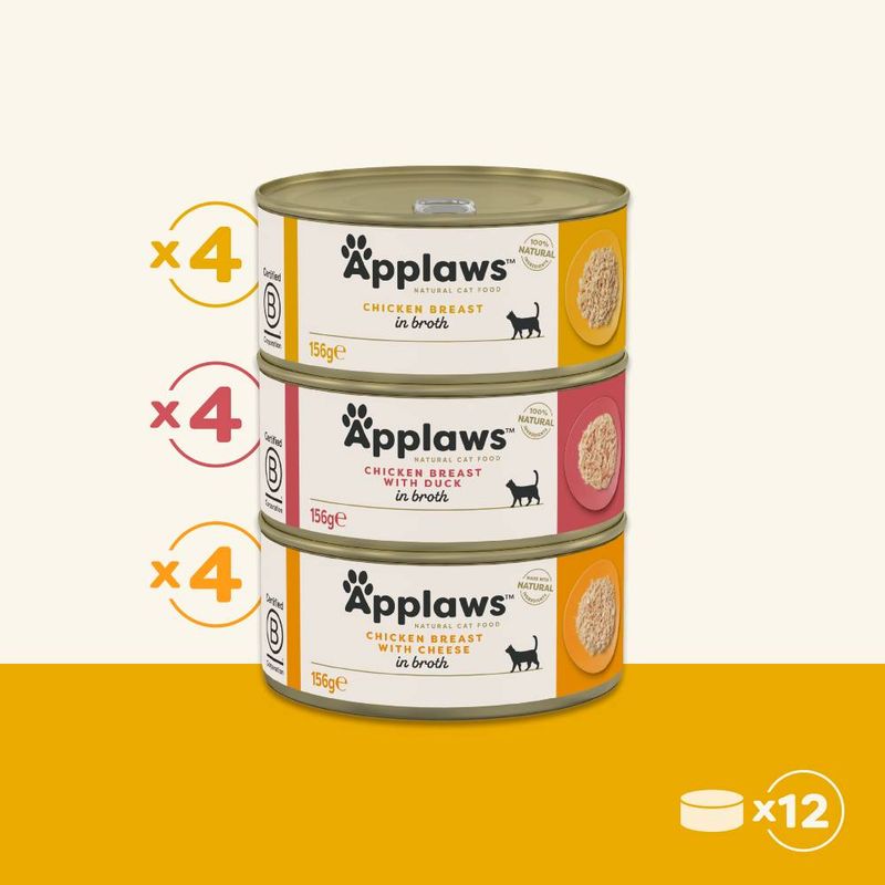 Applaws Adult Mixed Pack Cat Cans in Broth 12 x 156g || Applaws || view 4