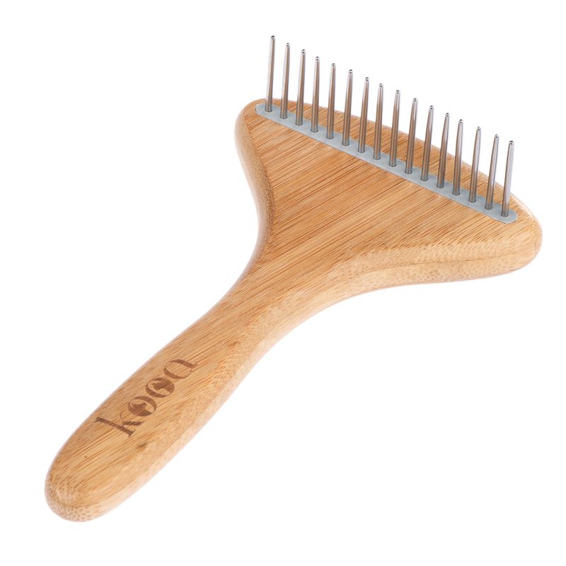 kooa Bamboo Undercoat Rake with Rotating Pins || kooa || view 1