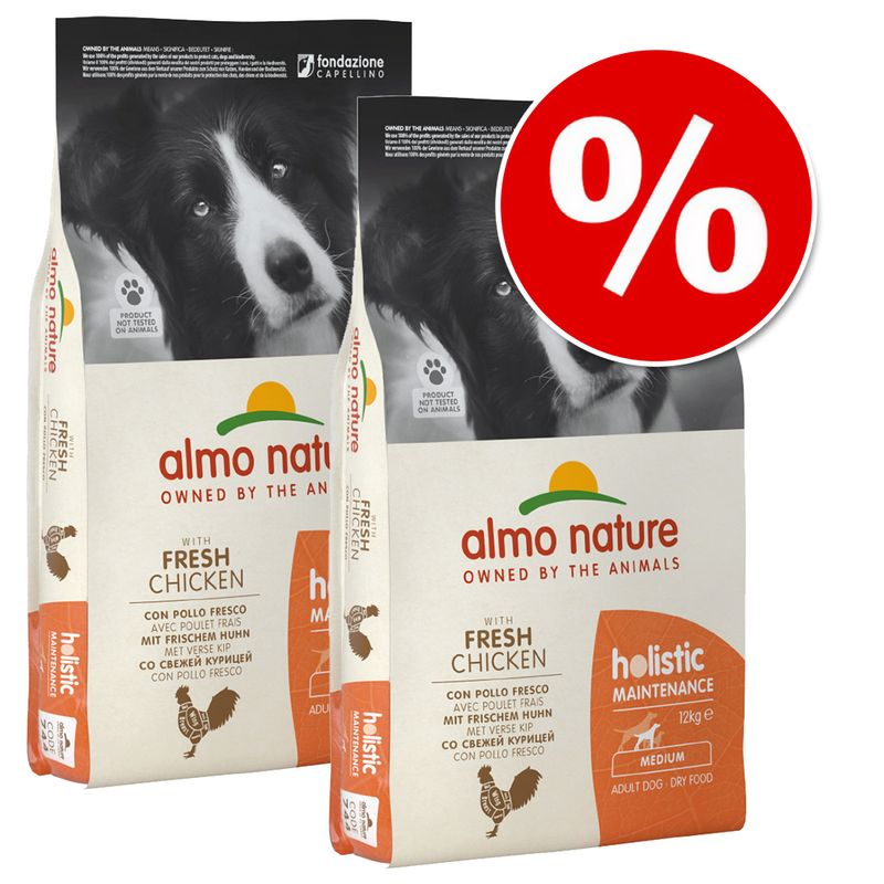 Almo Nature Holistic Kibble for Dogs Economy Packs 2 x 12kg || Almo Nature Holistic || view 1