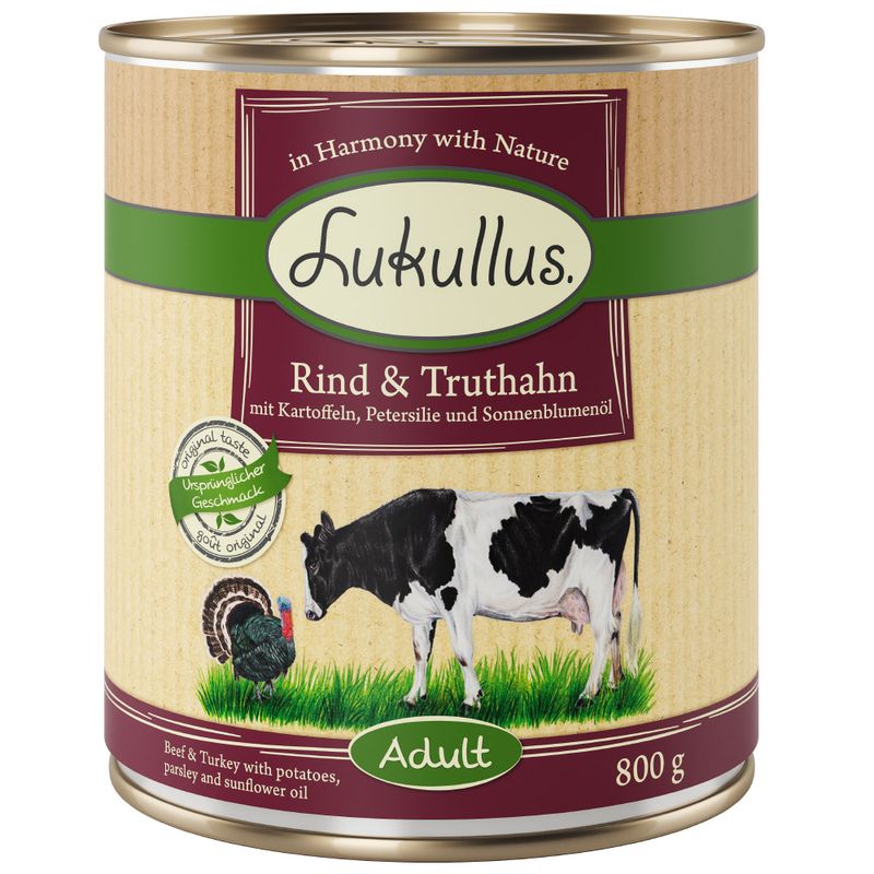 6 x 800g Lukullus Wet Dog Food - 5 + 1 Free! * || Lukullus || view 7
