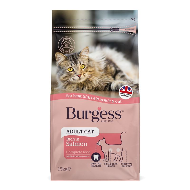 Burgess Adult Cat Rich in Salmon || Burgess || view 1