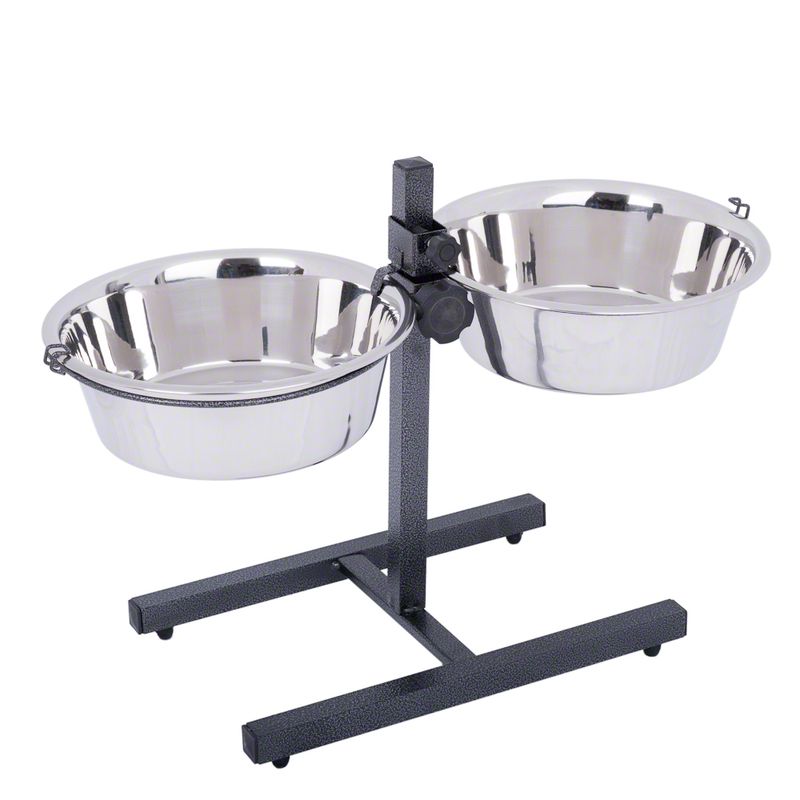 Dog Bowl Stand with 2 Stainless Steel Bowls || zooplus Exclusive || view 1