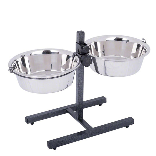 Dog Bowl Stand with 2 Stainless Steel Bowls || zooplus Exclusive || view 1