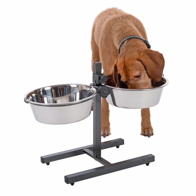 Dog Bowl Stand with 2 Stainless Steel Bowls || zooplus Exclusive || view 3