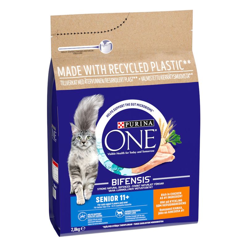 PURINA ONE Senior 11+ Chicken & Whole Grains Dry Cat Food || Purina One || view 4