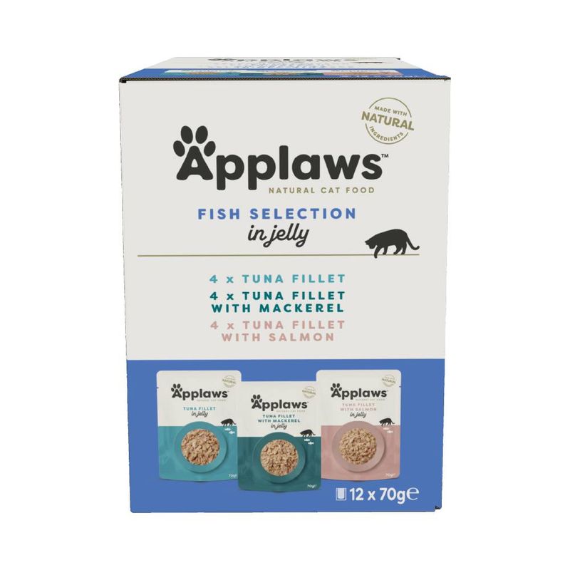 Applaws Adult Mixed Pack Cat Pouches in Jelly 70g || undefined || view 1