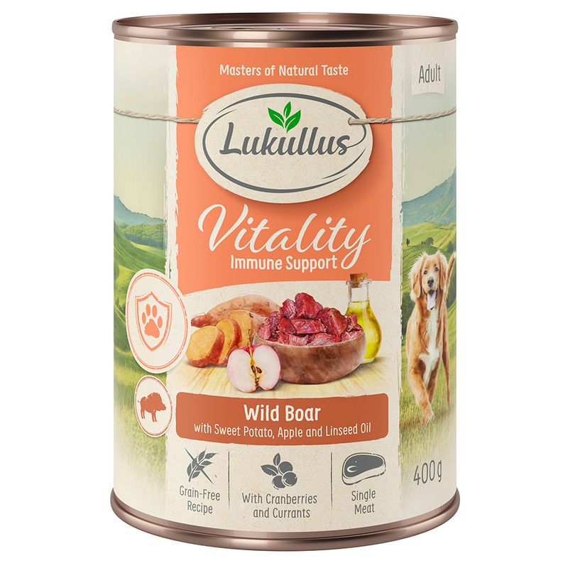12 x 400g/800g Lukullus Vitality Wet Dog Food - 10 + 2 Free! * || Lukullus || view 4