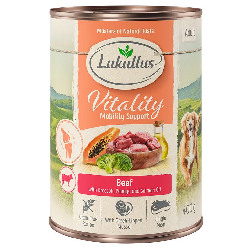 12 x 400g/800g Lukullus Vitality Wet Dog Food - 10 + 2 Free! * || Lukullus || view 3