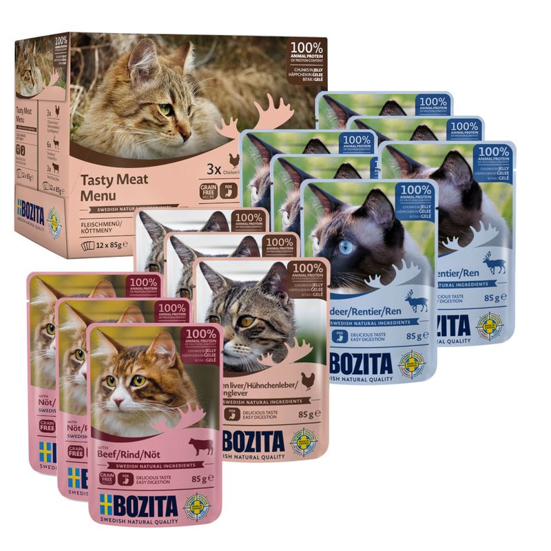 Bozita Chunks in Jelly Pouches 12 x 85g || undefined || view 4
