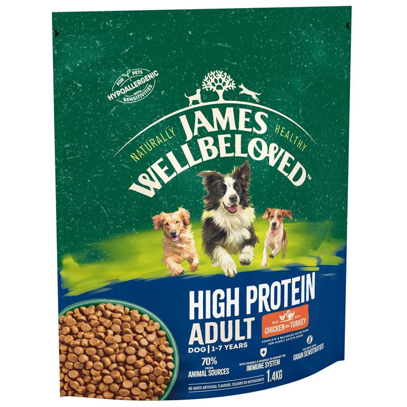 James Wellbeloved Adult Hypoallergenic High Protein - Chicken & Turkey || James Wellbeloved || view 3
