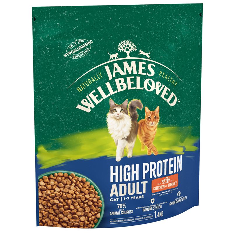 James Wellbeloved Adult Cat Hypoallergenic High Protein - Chicken & Turkey || James Wellbeloved || view 3