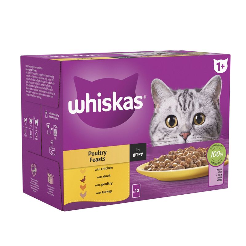 Whiskas 1+ Poultry Feasts in Gravy || undefined || view 1