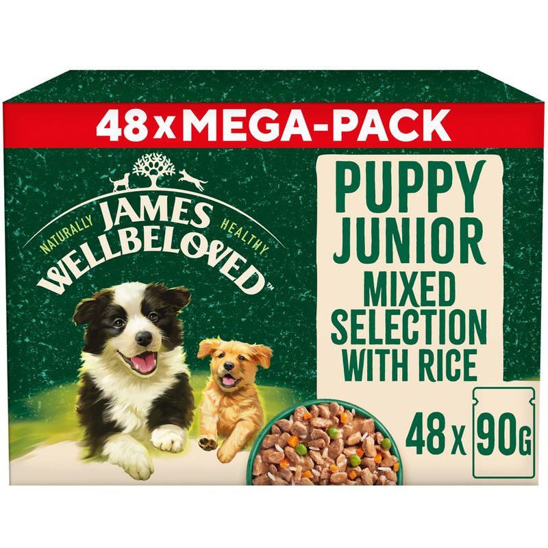James Wellbeloved Puppy Hypoallergenic Pouches - Turkey, Lamb & Chicken in Gravy || James Wellbeloved || view 2