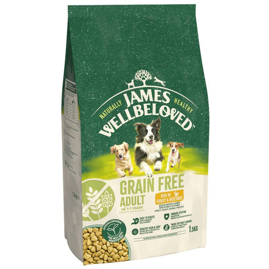 James Wellbeloved Grain Free Adult Dog Hypoallergenic Turkey & Vegetables || James Wellbeloved || view 1