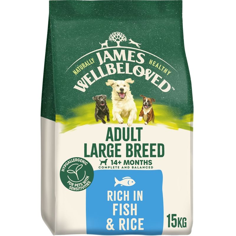 James Wellbeloved Adult Hypoallergenic Large Breed - Fish & Rice || James Wellbeloved || view 2