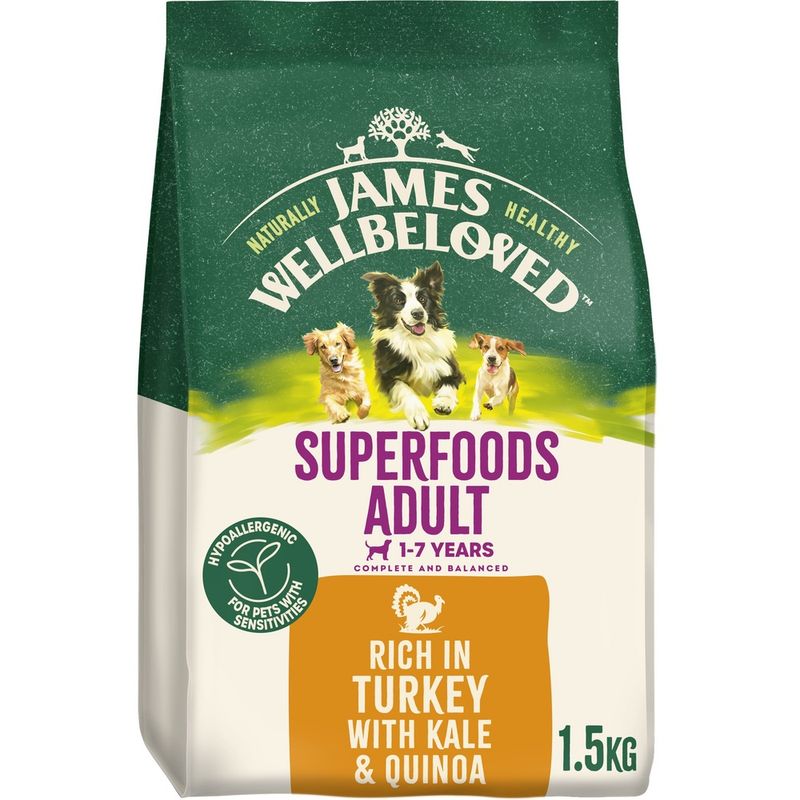 James Wellbeloved Adult Hypoallergenic Superfoods Turkey with Kale & Quinoa || James Wellbeloved || view 2