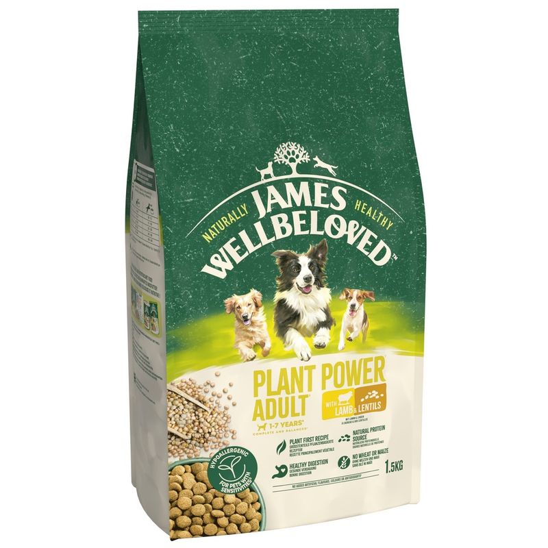 James Wellbeloved Adult Dog Hypoallergenic Plant Power Lamb & Lentils || James Wellbeloved || view 1