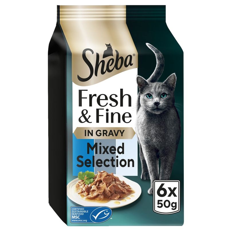 Sheba Fresh & Fine in Gravy Mini Pouches 6 x 50g || Sheba || view 4