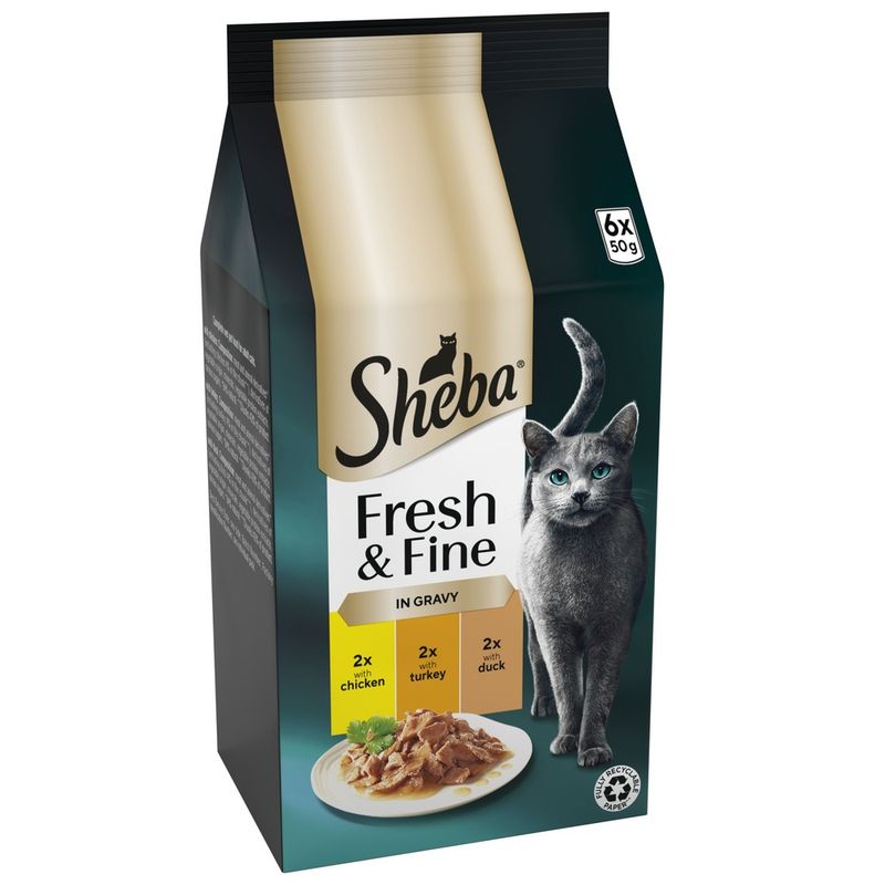 Sheba Fresh & Fine in Gravy Mini Pouches 6 x 50g || Sheba || view 7