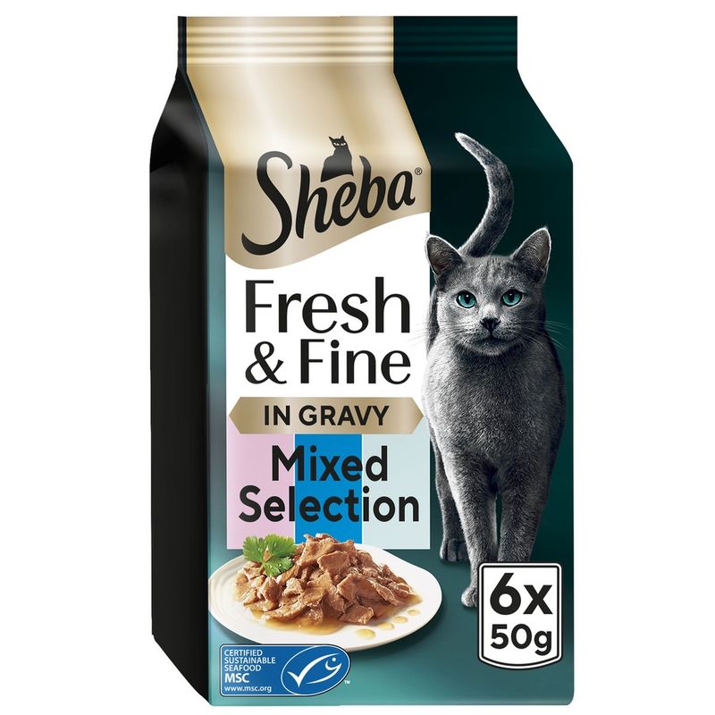 Sheba Fresh & Fine in Gravy Mini Pouches 6 x 50g || Sheba || view 12