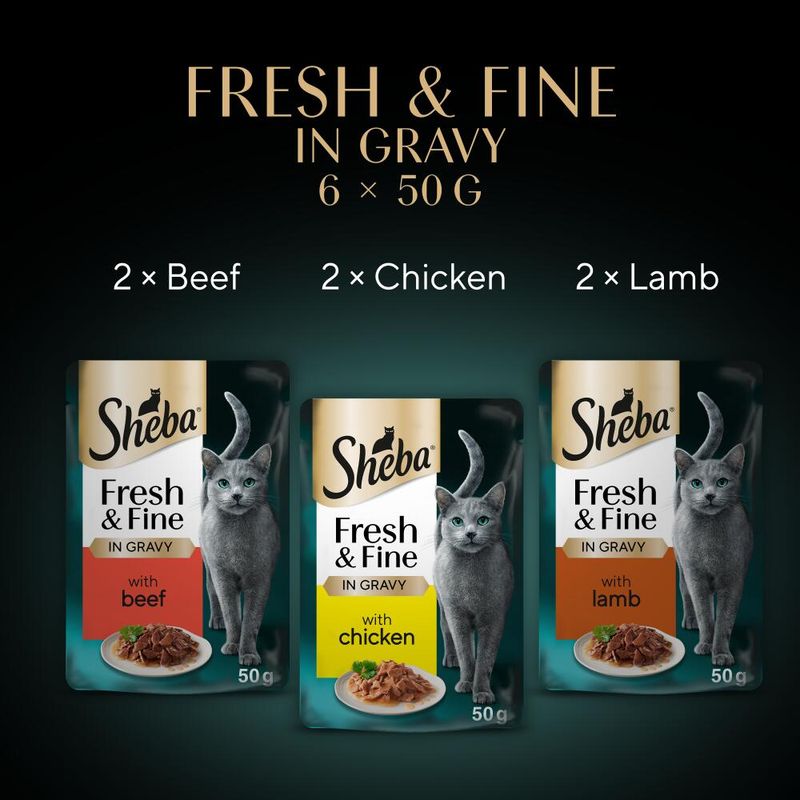 Sheba Fresh & Fine in Gravy Mini Pouches 6 x 50g || Sheba || view 21
