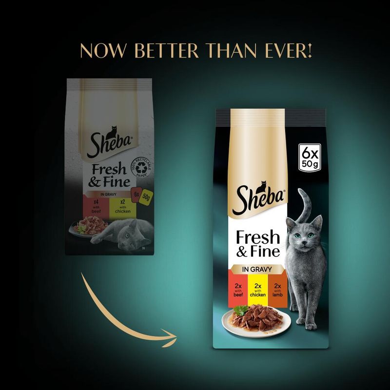 Sheba Fresh & Fine in Gravy Mini Pouches 6 x 50g || Sheba || view 27