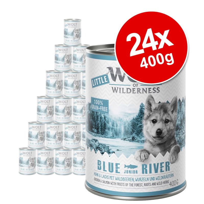 Wolf of Wilderness Junior Duo-Protein Recipe Saver Pack 24 x 400g || Wolf of Wilderness || view 1