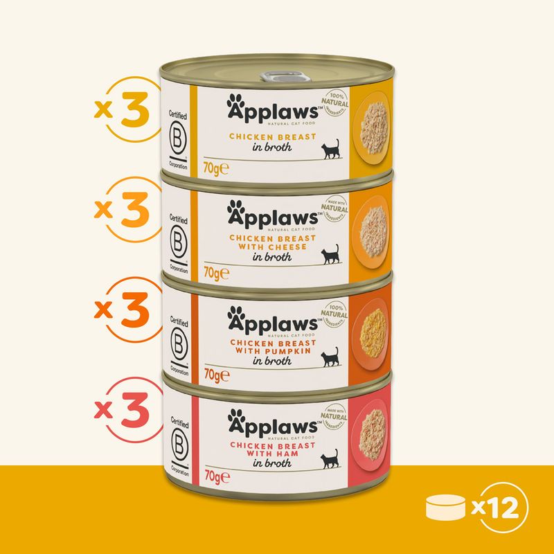Applaws Adult Cat Cans Chicken in Broth 70g || undefined || view 2