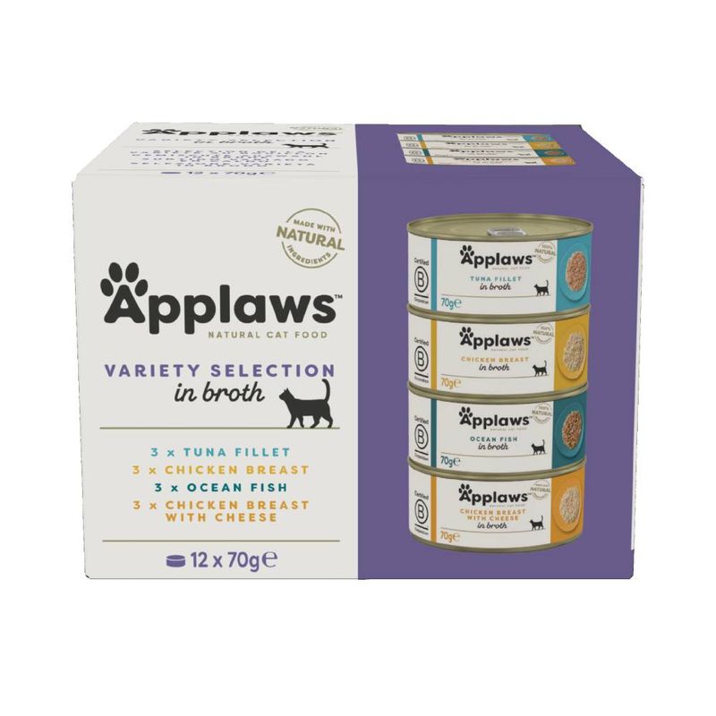 Applaws Adult Mixed Pack Cat Cans in Broth 48 x 70g || undefined || view 5