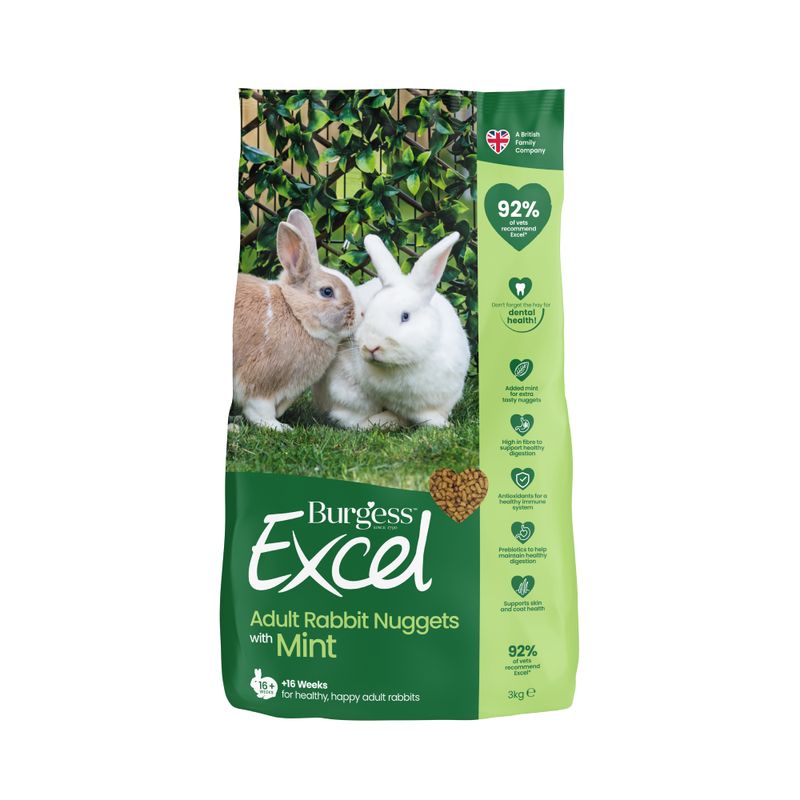 Burgess Excel Adult Rabbit Nuggets with Mint || undefined || view 1