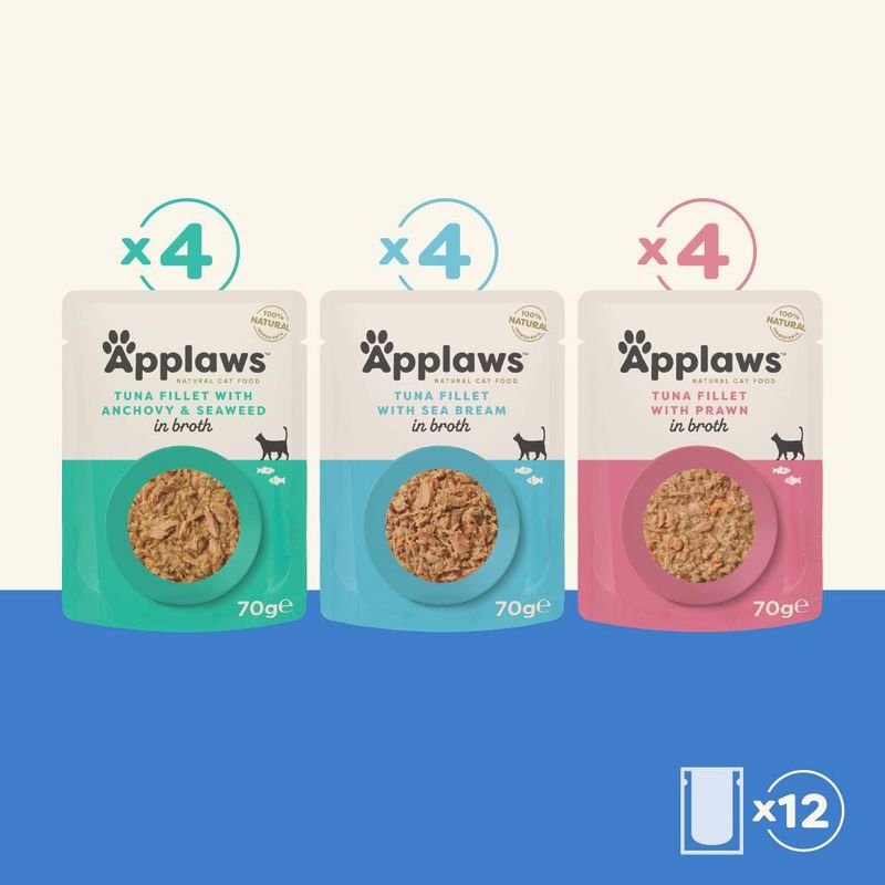Applaws Adult Mixed Pack Cat Pouches in Broth 70g || undefined || view 4