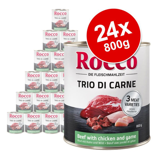 Rocco Classic Trio di Carne Saver Pack 24 x 800g || Rocco || view 1