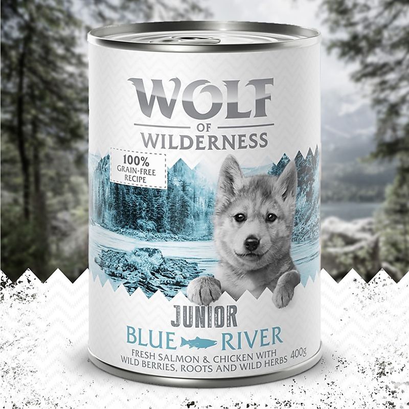 Wolf of Wilderness Junior Duo-Protein Recipe 6 x 400g || Wolf of Wilderness || view 1