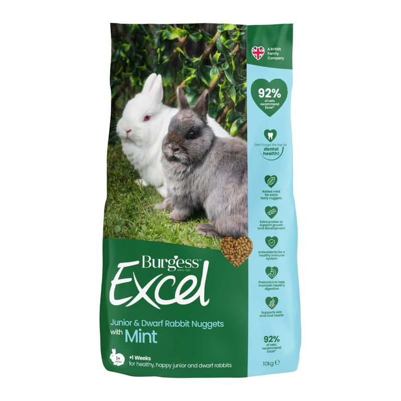 Burgess Excel Junior & Dwarf Rabbit Nuggets with Mint || undefined || view 1