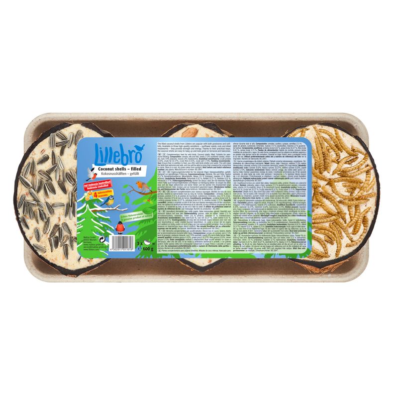 Lillebro Coconut Shells with Bird Food || undefined || view 2