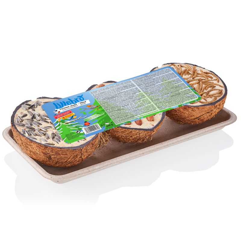 Lillebro Coconut Shells with Bird Food || undefined || view 1