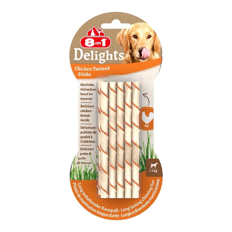 8in1 Delights Twisted Sticks for Small Dogs - Chicken || 8in1 || view 2