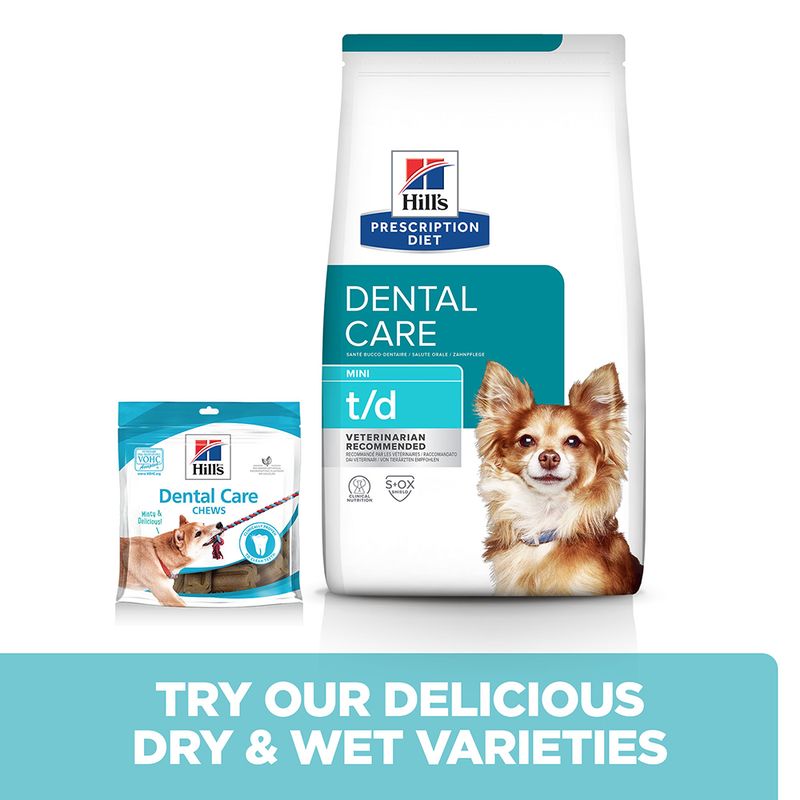 Hill's Prescription Diet Canine t/d Mini Dental Care - Chicken || Hill's Prescription Diet || view 7