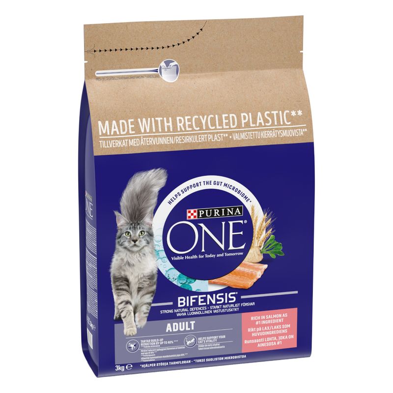 PURINA ONE Adult Salmon & Whole Grains Dry Cat Food || Purina One || view 3