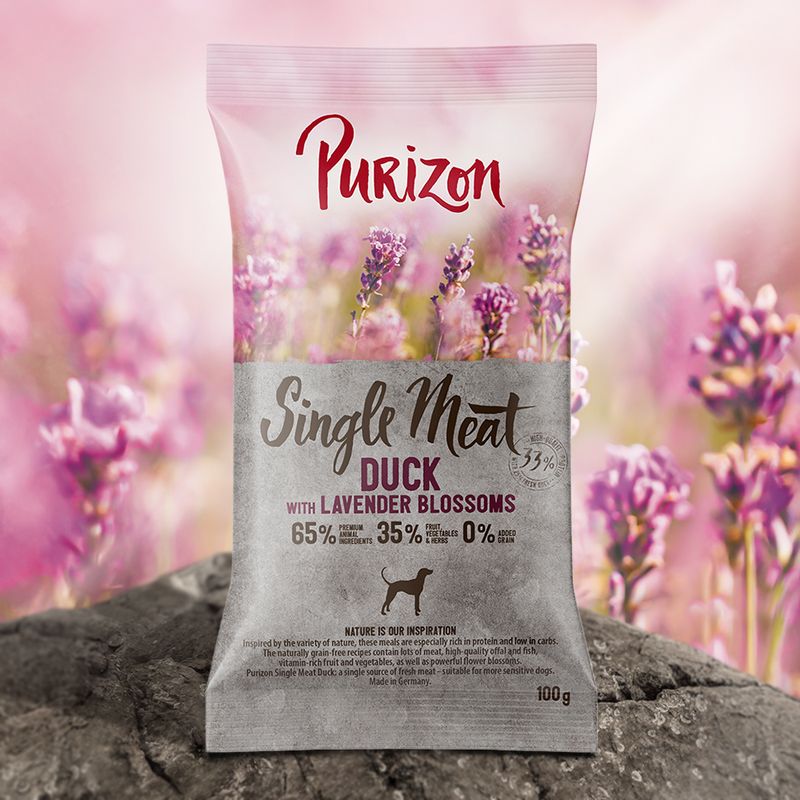 Purizon Single Meat Adult Dog – Grain-Free Duck with Lavender Blossoms || Purizon || view 8