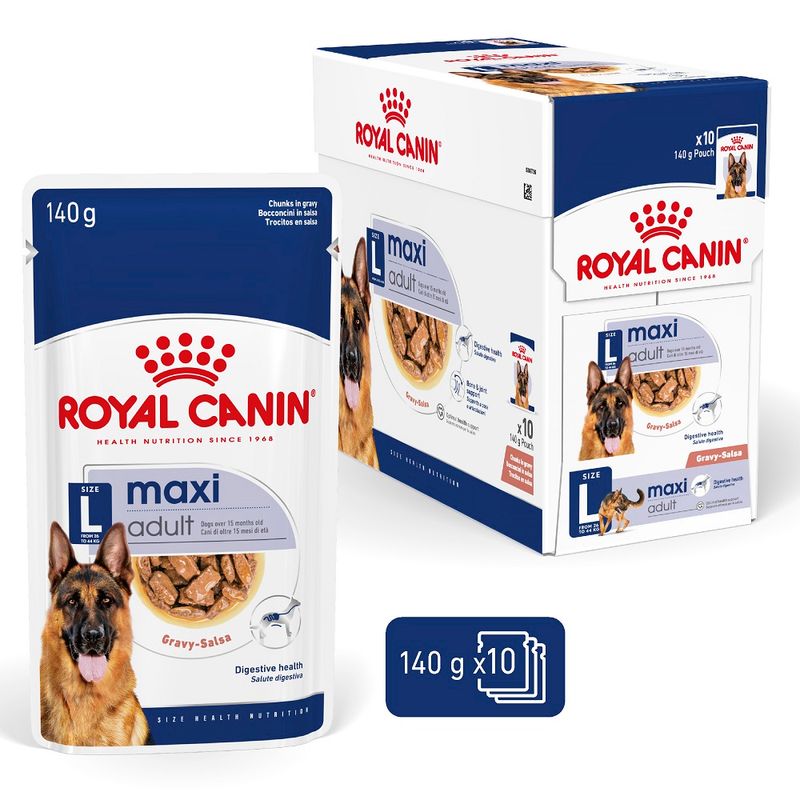 Royal Canin Maxi Adult in Gravy || Royal Canin Size || view 3